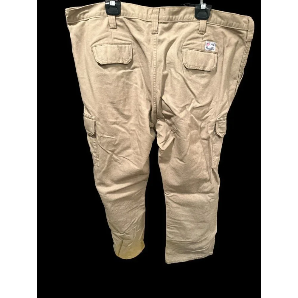 Tyndale FRMC Khaki Canvas FR‎ Pants 15 CAL/CAT 2 Fire Resistant Mens 42 X30.